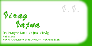 virag vajna business card